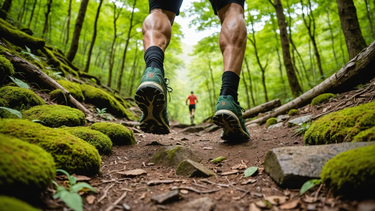 Trail running with minimal shoes on Okutama ridgeline